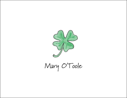 Lucky Clover Folded Note Cards